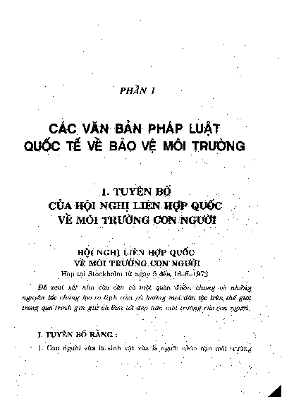Tuyên bố của Hội nghị Liên Hiệp Quốc về môi trường con người