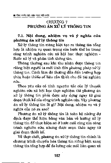 Chương 7 Phương án xử lý thông tin