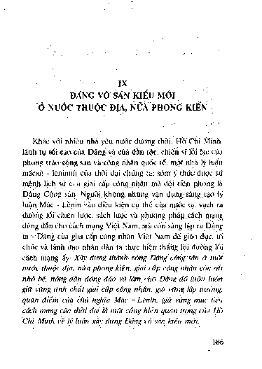 Đảng vô sản kiểu mới ở nước thuộc địa, nửa phong kiến