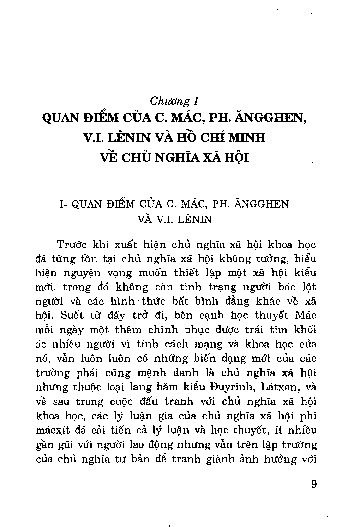 Quan điểm của C. Mác, Ph.Ăngghen và V.I. Lênnin