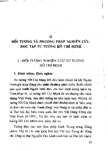 Đối tượng và phương pháp nghiên cứu, học tậ p tư tưởng Hồ Chí Minh
