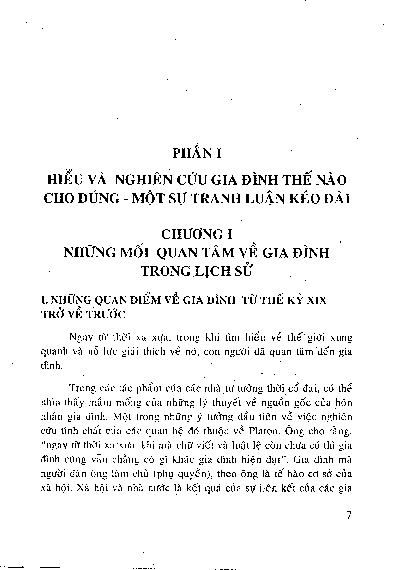 Những mối quan tâm về gia đình trong lịch sử