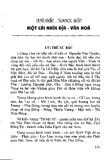Xứ Bắc - Kinh Bắc một cái nhìn địa văn hoá