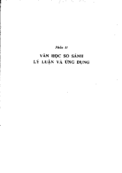 Văn học so sánh phác thảo một bức tranh Lý luận