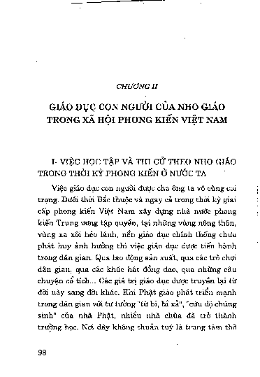 Việc học tậ p và thi cử theo Nho giáo trong thời kỳ phong kiến ở nước ta