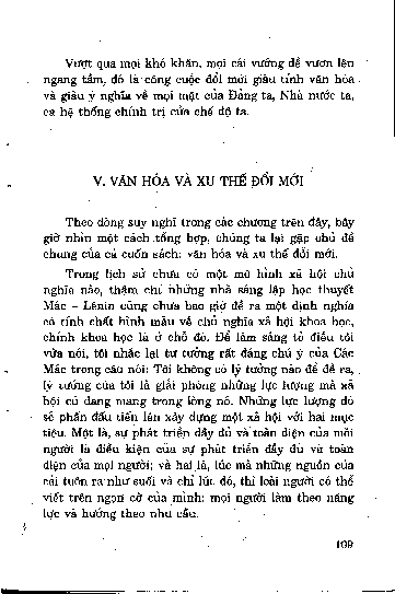 Văn hoá và xu thế đổi mới