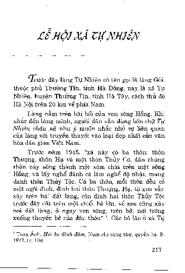 Lễ hội xã Tự Nhiên