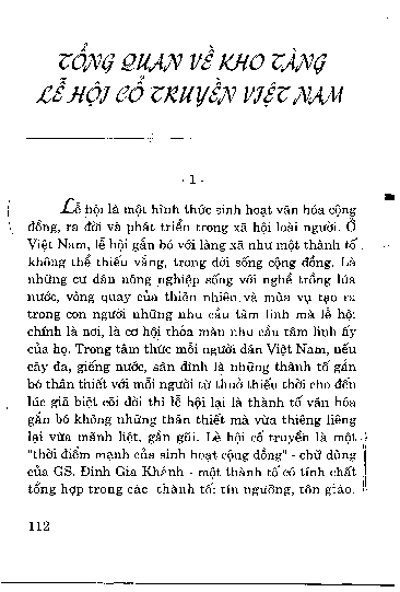 Tổng quan về kho tàng lễ hội cổ truyền Việt Nam