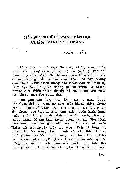 Mấy suy nghĩ về mảng văn học chiến tranh cách mạng
