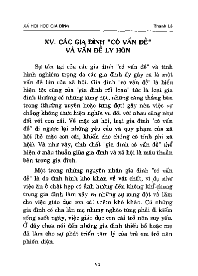 Các gia đìnhCó vấn đềvà vấn đề ly hôn