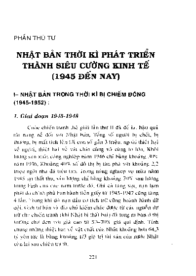 Nhậ t Bản trong thời kỳ bị chiếm đóng ( 1945 - 1952 )