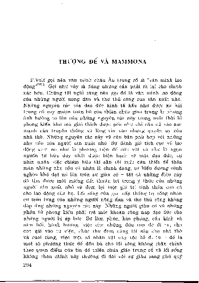 Thượng đế và Mammona