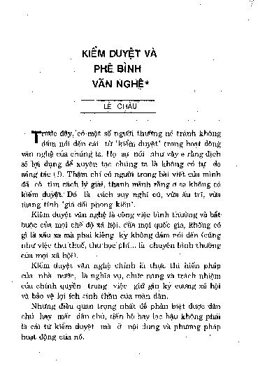 Kiểm duyệt và phê bình văn nghệ