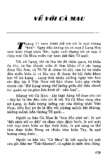 Về với Cà Mau