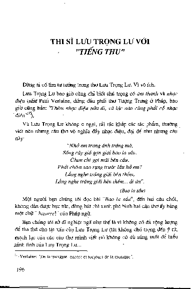 Thi sĩ Lưu Trọng Lư vớiTiếng thu