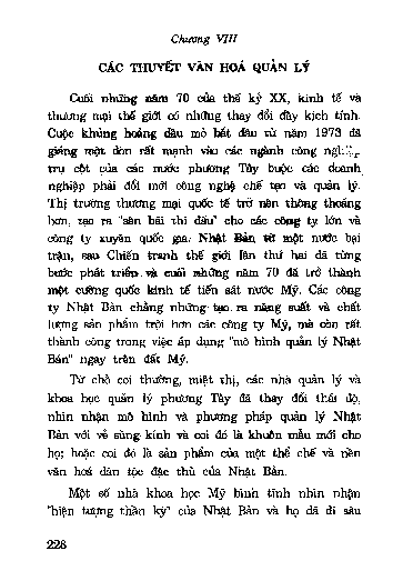 Chương VIII Các thuyết văn hóa quản lý