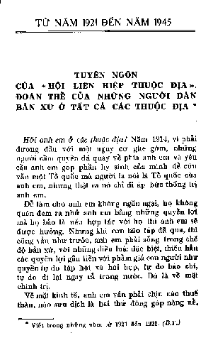 Từ năm 1921 đến năm 1945