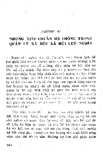Những tiêu chuẩn hệ thống trong Quản lý xã hội xã hội chủ nghĩa Chương VI