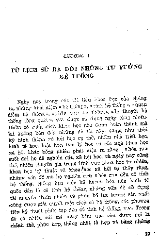 Từ lịch sử ra đời những tư tưởng hệ thống Chương I
