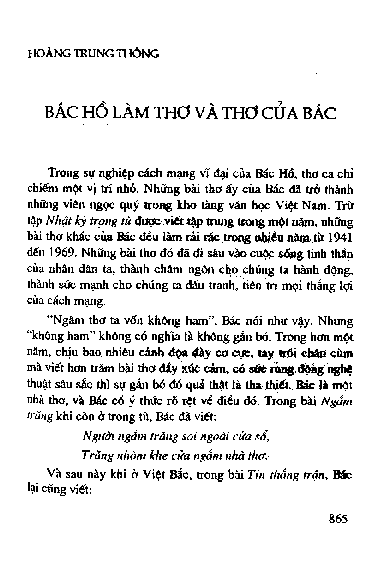 Bác Hồ làm thơ và thơ của Bác