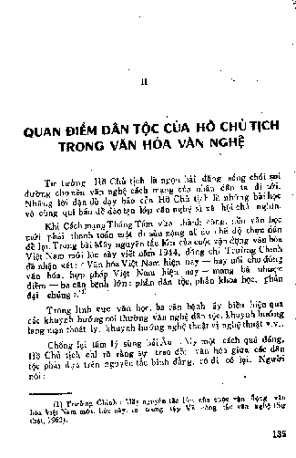 Quan điểm dân tộc của Hồ Chủ Tịch trong văn hóa văn nghệ