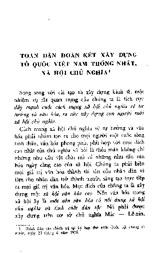 Toàn dân đoàn kết xây dựng Tổ quốc Việt Nam thống nhất, xã hội chủ nghĩa
