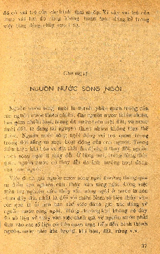 Nguồn nước sông ngòi Chương II