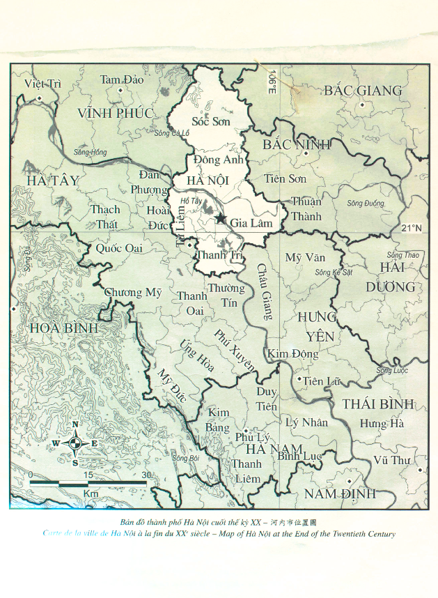 Bản đồ Thành phố Hà Nội cuối thế kỷ XX