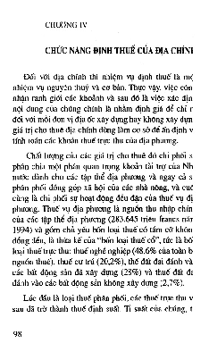 Chức năng định thuế của địa chính Chương IV