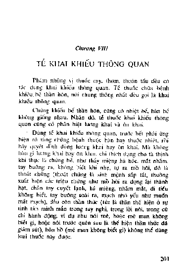 Chương VIII Tễ khai khiếu - thông quan