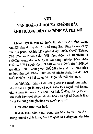 Chươhg VII Văn hóa xã hội xã Khánh Hậu ảnh hưởng đến gia đình và phụ nữ