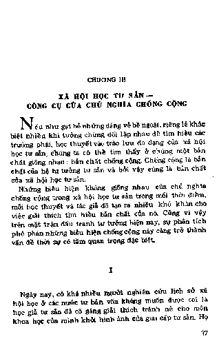 Chương III Xã hội học tư sản - công cụ của chủ nghĩa chống cộng