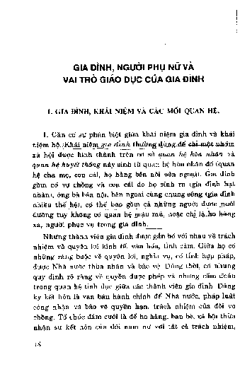 Gia đình, người phụ nữ và vai trò giáo dục của gia đình