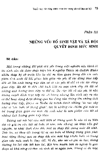 Những yếu tố sinh vật và xã hội quyết định mức sinh
