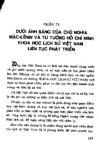 Chương IV Dưới ánh sáng của chủ nghĩa Mác-Lênin và tư tưởng Hồ Chí Minh khoa học lịch sử Việt Nam liên tục phát triển
