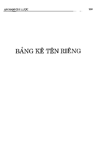 Bảng kể tên riêng