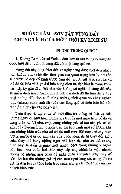 Đường Lâm - Sơn Tây vùng đất chứng tích của một thời kì lịch sử