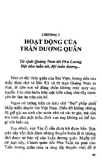 Hoạt động của Tuần dương quân Chương VII