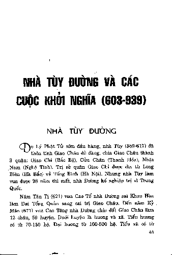 Nhà Tùy Đường và các cuộc khởi nghĩa (603 - 939)