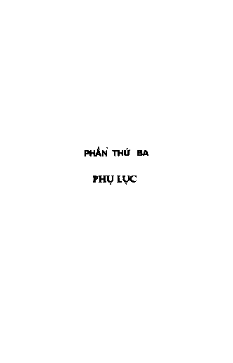 Phụ lục Phần thứ ba