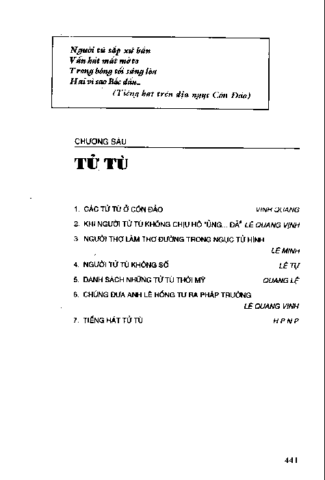 Tử tù Phần II Chương VI