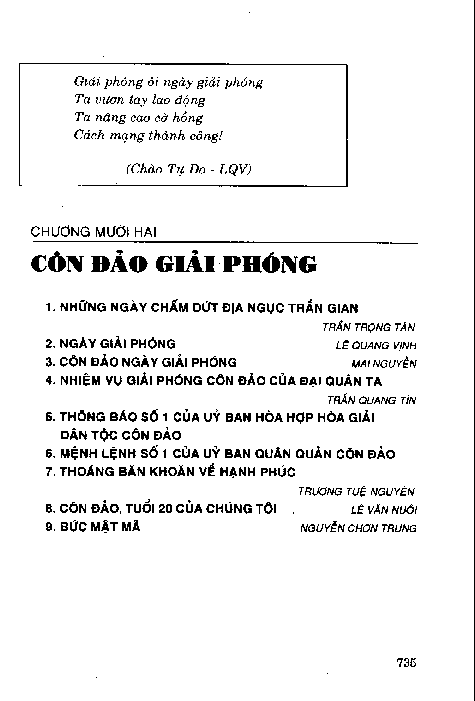 Côn Đảo giải phóng Phần II Chương XII