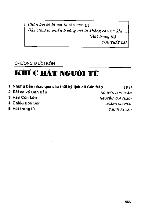 Khúc hát người tù Phần II Chương XIV