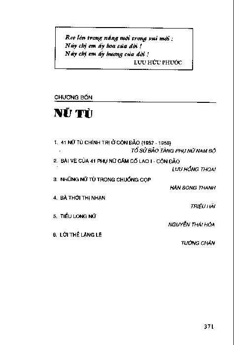 Nữ tù Phần II Chương IV