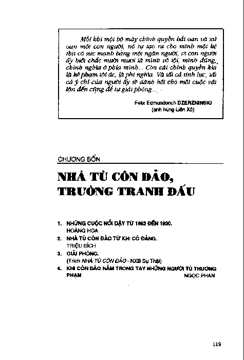 Nhà tù Côn Đảo, trường tranh đấu Phần I Chương IV