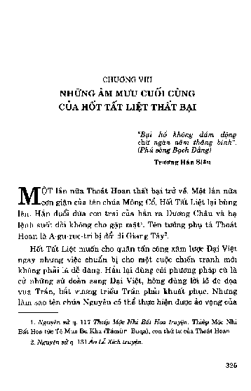 Chương VIII Những âm mưu cuối cùng của Hốt Tất Liệt thất bại