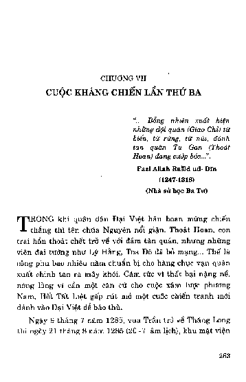 Chương VII Cuộc kháng chiến lần thứ ba