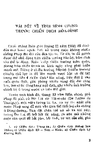 Vài nét về tình hình chung trước chiến dịch Hòa Bình