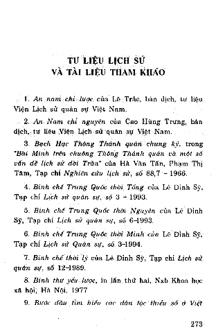 Tư liệu lịch sử và tài liệu tham khảo