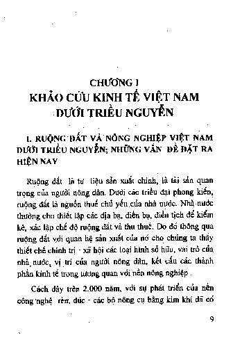 Chương I Khảo cứu kinh tế Việt Nam dưới triều Nguyễn